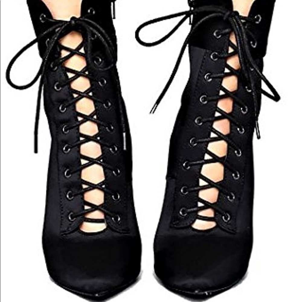 Black Satin boots